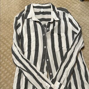 BP Dark grey and White Striped Shirt